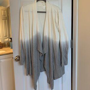 Barefoot Dreams L/XL  Cozy Chic Calypso Wrap Pearl/Pewter NWT
